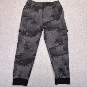 And1 Fleece Cargo Sweatpants Men's XL Gray Geometric Slim‎ Fit Drawstring